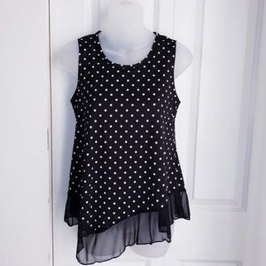 NWT Black & White Polka Dot Tank Top